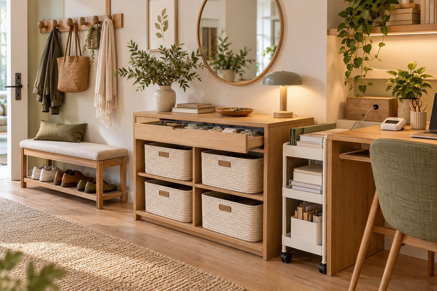 Januar mit mehr Platz: 12 Ordnungsideen für Flur, Schubladen und Wohnzimmer – KI-Gestaltungsidee